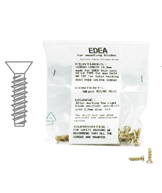 Viti Edea per ghiaccio testa piana