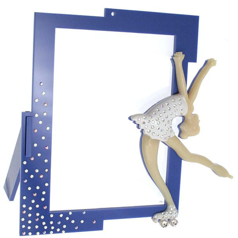 Cornice pattinaggio portafoto blu