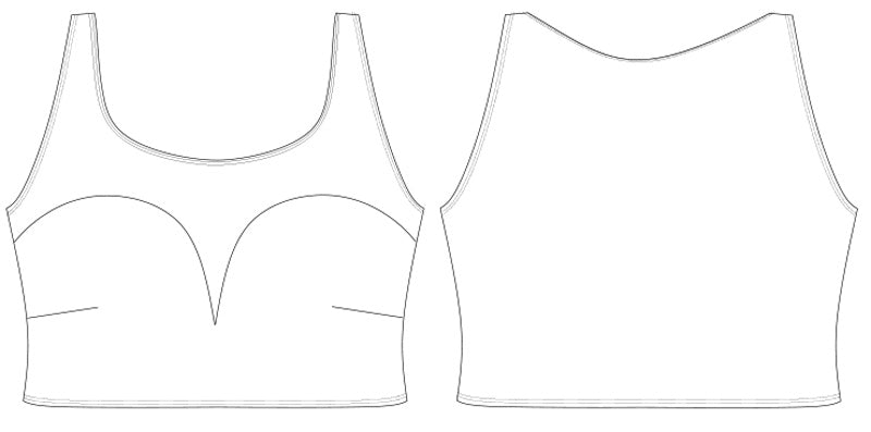 Sagester disegno reggiseno fronte retro