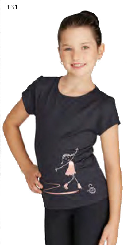 Sagester t-shirt nera donna - Original Sport