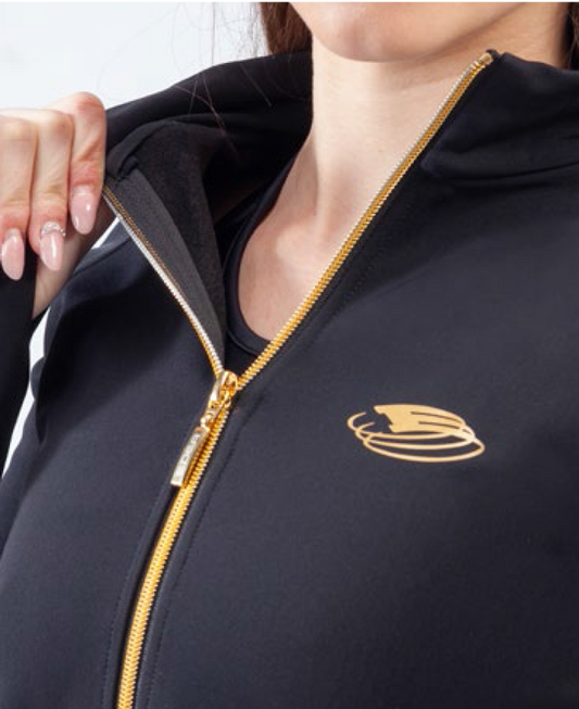 Edea Women's Black Jacket Front Detail