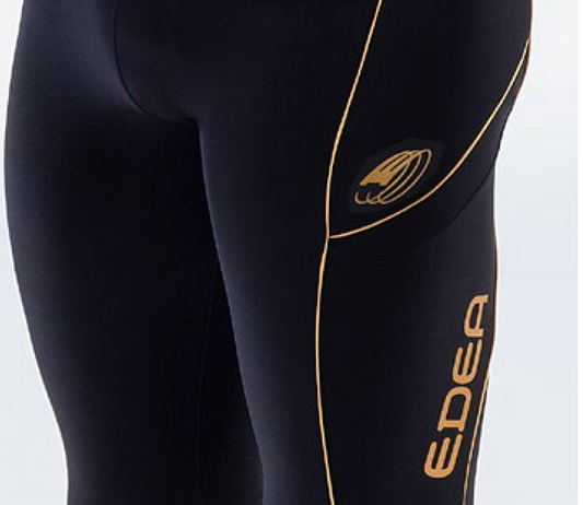 Edea Men's Black Leggings with Thigh Detail