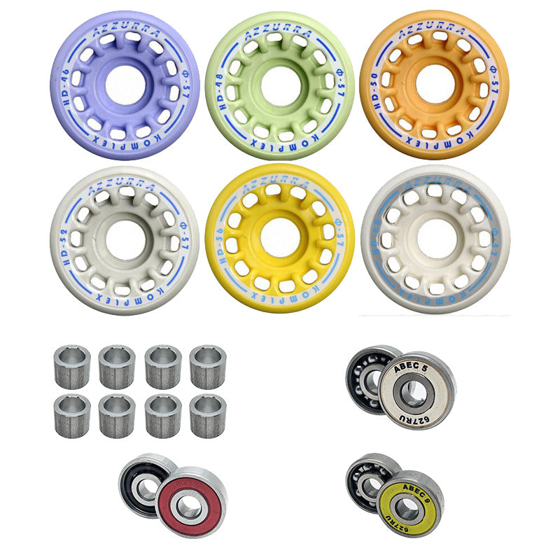 Komplex ruote  Azzurra + cuscinetti di precisione a scelta + distanziatori - Original Sport
