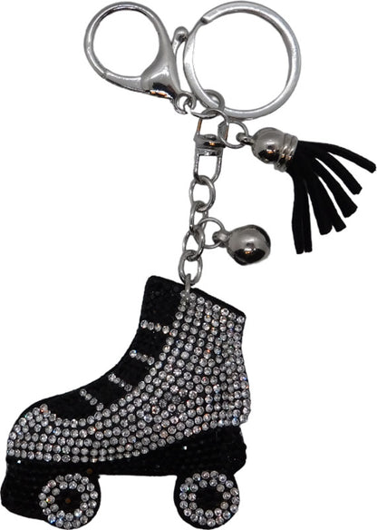 Rhinestone Roller Skate Keychain