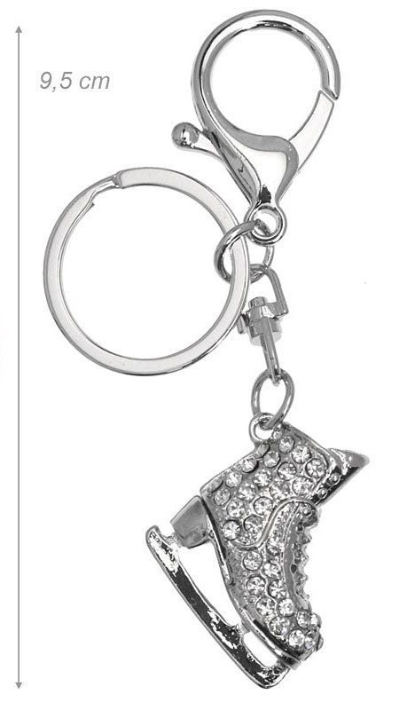 Portachiavi con strass pattino ghiaccio - Original Sport