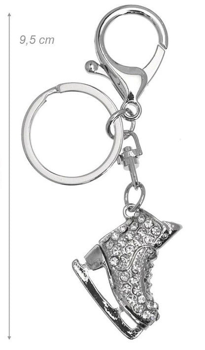 Ice skate rhinestone keychain - Original Sport