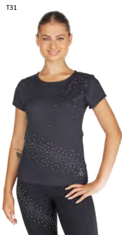 Sagester t-shirt donna con strass - Original Sport