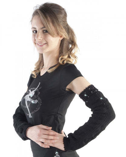 Sagester leg warmers - sleeve with rhinestones