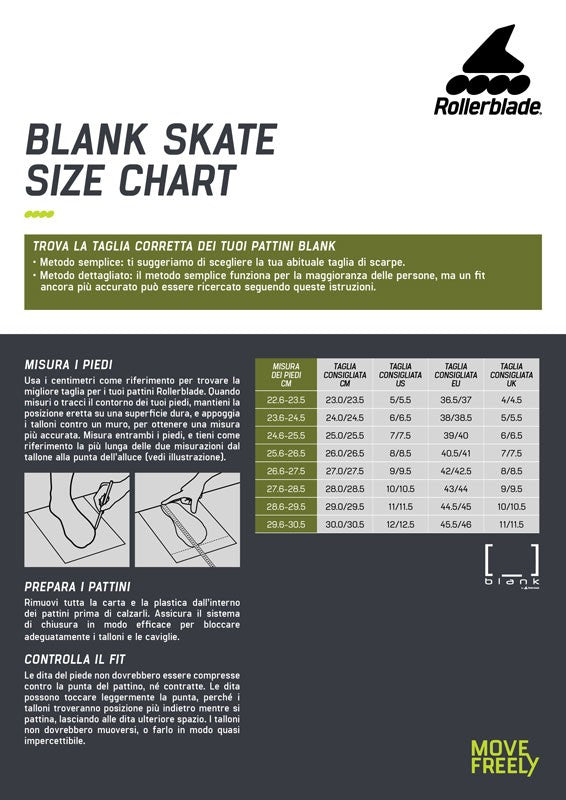 Blank SK Rollerblade pattino in linea - Original Sport