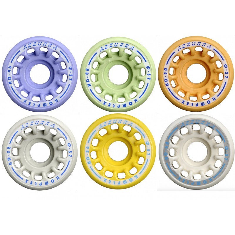 Komplex ruote Azzurra 57 mm varianti durezze  pack da 4- Original Sport