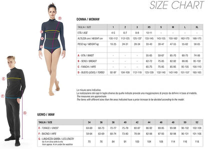 Sagester tabella taglie uomo e donna - Original Sport
